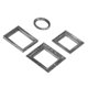 thumbnail image 4 of 4pcs 1:12 Dollhouse Mirror Set Classic Style Exquisite Different Carving Frame Miniature Doll House Accessories, 4 of 4