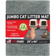 thumbnail image 3 of (4 pack) Drymate Jumbo Cat Litter Box Mat, Waterproof Urine-Proof, Absorbent, Machine Washable, Contains Mess, Soft on Paws, Kitten Supplies 29x44, Light Grey, 3 of 13