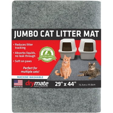 Drymate Jumbo Cat Litter Mat - 100% Phthalate and BPA Free; Machine Washable; Soft on Paws
