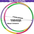thumbnail image 3 of NimJoy 27" Adjustable Kids Exercise Hoops 3-12 Child Fitness Circle ABS Toy W/Backpack, 2 Pack Multi-Color, 3 of 7