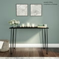 thumbnail image 6 of Lavish Home Desk with Hairpin Legs - Modern Industrial Style Home Decor - Woodgrain-Look and Steel Accent Home Office Furniture, Black, 6 of 7