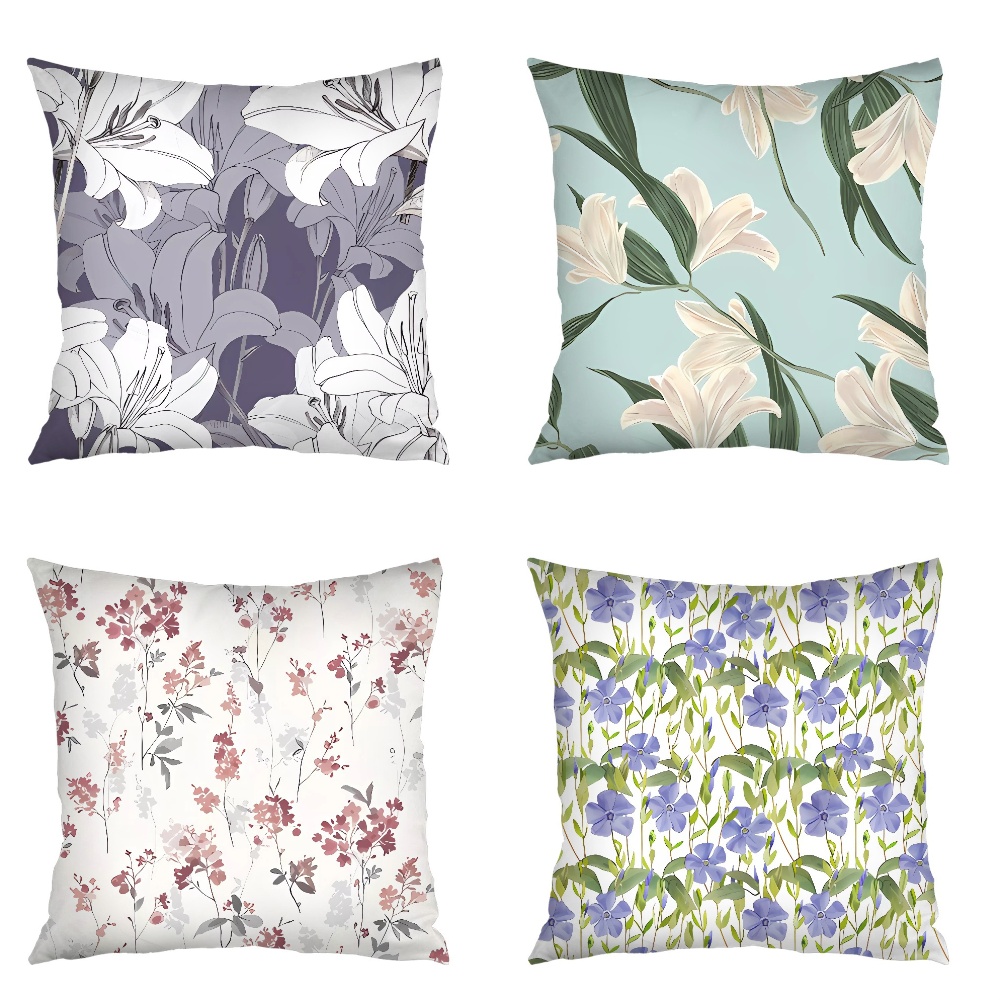 SODAKH Square Pillow Cover Soft Throw Pillow Case for Couch Sofa,18x18