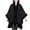 Black, variant on Women's Detachable Shawl Jacket with Full Sleeves and Solid Coloring for Thermal Comfort in Cold Climate Wear