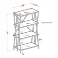 thumbnail image 6 of Furniture of America Vorsko Industrial Metal 4-Shelf Bookcase in Black, 6 of 6