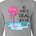 thumbnail image 4 of Inktastic Not Going to Deal with This Today Sleeping Flamingo Long Sleeve T-Shirt, 4 of 5