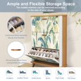 thumbnail image 5 of Shoe Storage Cabinet with 3 Flip Drawers for Entryway&nbsp;Designer Tropical Bahamian Breeze Collection Azure Palm Leaves Banana Shoe Rack Storage Organizer, 5 of 8