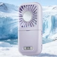 thumbnail image 6 of Portable USB Rechargeable Fan, Foldable Makeup Mirror Fan, Multi-Functional Neck-Hanging Fan for Travel & Outdoor Cooling, Personal Handheld Fan for Office and Bedroom, 6 of 9