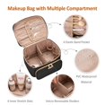thumbnail image 4 of Bolsa de maquillaje de viaje TBTOTRA con organizador de joyas negra, 4 of 8