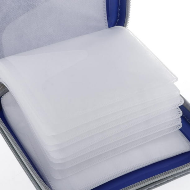 CD バック 40 Disc CD Storage Case, Dust And Scratch Resistant - Blue