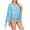 Light Blue, variant on Hrsba Womens Summer Cover Up Solid Color Breathable Beach Sun Protection Cover Up Dress Casual Summer Tops for Women