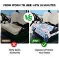 thumbnail image 4 of Golf Cart Seat Covers for 2 Seater,Pink Floral Blue Microfiber Cart Seat Towel Blanket,Farmhouse Botanical Vintage Leaves Absorbent Breathable Non Slip Bench Seats Protector for Golf Course 51"x31", 4 of 9