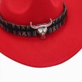 thumbnail image 5 of NOLDARES Toddler Boys Cowboy Hat, Western Hat for Kids, Leather Hatband Baby Cowgirl Hat for Girls(Red,3-8 Y), 5 of 5