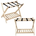 thumbnail image 2 of Fionafurn 4 Pack Luggage Rack , Wooden Folding Luggage Rack with Nylon Straps, Suitcase Holder(Natural), 2 of 8