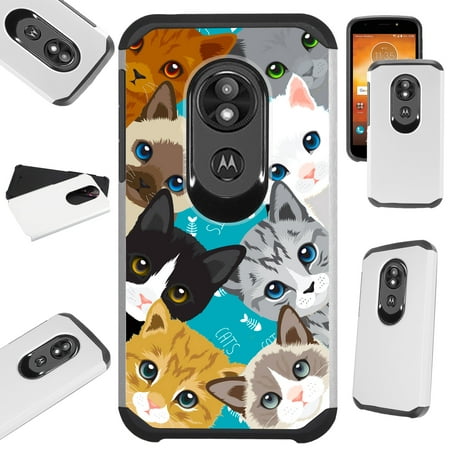 Compatible Motorola Moto G7 Power | Supra (2019) | Moto G7 Optimo Maxx Case Hybrid TPU Fusion Phone Cover (Cute (Best Case Moto X 2019)