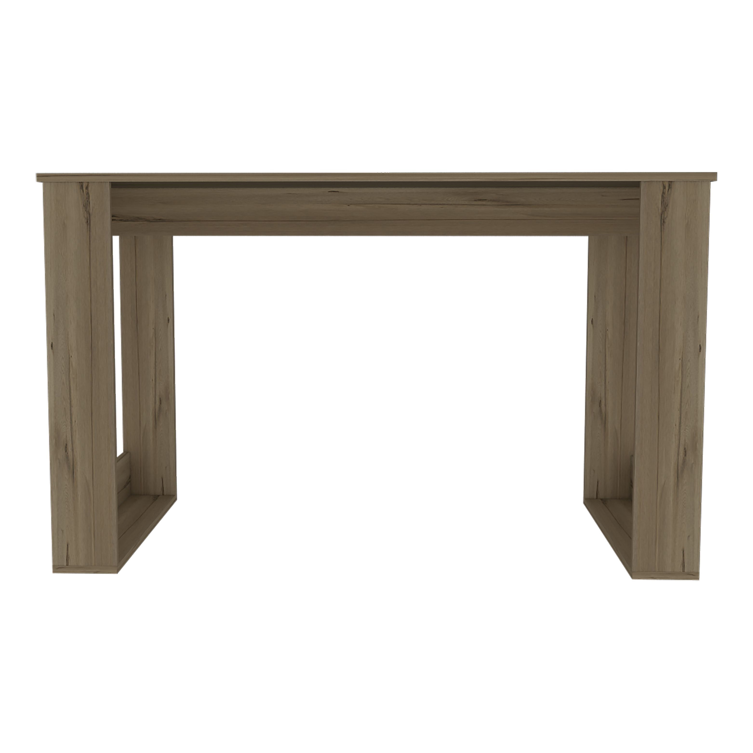Asteroutdoor Oviedo 120 Writing Desk with Four Legs, Light Oak Finish, Particle Board, 47.5 in Wide, 28.7 in High, Compact Computer Desk for Home Office and Remote Learning