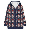 thumbnail image 4 of Cárdigan informal de punto con estampado navideño para mujer, chaqueta con botones y abrigo para mujer, 4 of 6