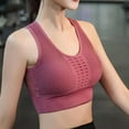 thumbnail image 4 of Women's Seamless Sports Bra Mesh Breathable Openwork Athletic Workout Tank Tops Longline Gym Fitness Running Yoga Tops, 4 of 5