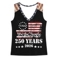 thumbnail image 5 of 4Th of July Tank Tops for Women Casual Independence Day Print Sleeveless Summer Top USA 250Th Anniversary Shirt Black L, 5 of 5