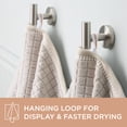 thumbnail image 4 of TOWN & COUNTRY EVERYDAY 4-Piece Textured Windowpane Hand Towel Set, 20"x30", 100% Cotton, Plush & Absorbent 550GSM, Beige, 4 of 7