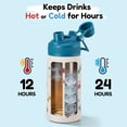 thumbnail image 4 of Hawsaiy 12oz Insulated Kids Water Bottle with Double Drinking Lids, Stainless Steel Water Bottle for School & Outdoor, Beige Car, 4 of 8