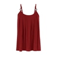 thumbnail image 4 of UYISJ Summer Tank Tops for Women Spaghetti Strap Pleated front Solid Color Flowy Camisoles Casual Loose Fit Tunic Shirts, 4 of 6