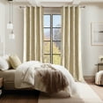 thumbnail image 6 of NICETOWN 100% Blackout Curtain Panels 84 inches, Light Reducing Thermal Insulated Solid Grommet Drapes for Living Room/Nursery/Kids Room Beige, Set of 2, 52 inches by 84 Inch, 6 of 9