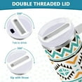 thumbnail image 5 of Boho Aztec 30 oz Tumbler with Handle, Stainless Steel Vacuum Insulated Sports Water Bottle, Leak-proof Travel Coffee Mug Cup with Lid and Straw for Water, Iced Tea or Coffee, 5 of 6