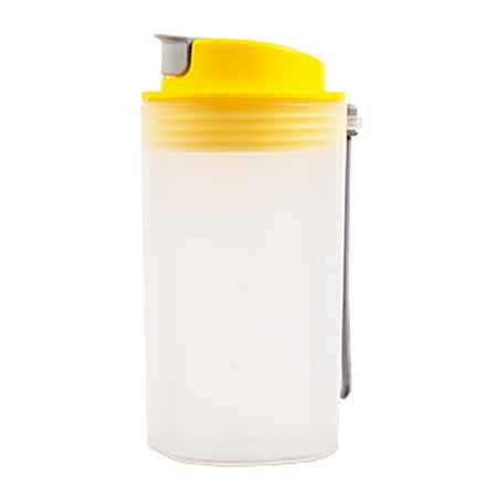 

mnjin 350ml single layer cup protein powder shaker cup milkshake cup sports fitness water cup yellow