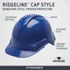thumbnail image 5 of Pyramex Safety Ridgeline Cap Style Hard Hat Ventilado Suspensión de trinquete de 4 puntos Azul Talla única, 5 of 5