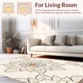 thumbnail image 2 of ODIKA 6'x9' Machine Washable Non-Slip Area Rug, Boho Medallion Whispering Petals High Traffic Rug, Beige, 239792, 2 of 7