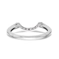 thumbnail image 5 of 14K White Gold Ring Band Wedding Diamond Round Contour , Size 8, 5 of 7