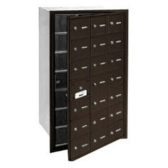 4B  Horizontal Mailbox (Includes Master Commercial Lock) - 21 A Doors (20 usable) - Bronze - Front Loading - Private Access