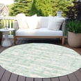 thumbnail image 6 of Addison Rugs Chantille Indoor/Outdoor Transitional Stripes Mint Machine Washable Round Rug, 8' x 8', 6 of 7