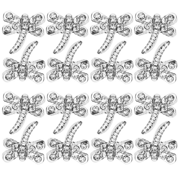 BRIGHTFUFU 20pcs Dragonfly Nail Charms Arte de uñas brillantes Joyas decorativas de arte decorativo
