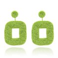 thumbnail image 1 of Pendientes con cuentas Exquisitos Bohemian Talla Crafts Hoop Pendiente Joyería Decoración Tejido Ear Drops Día de San Valentín Día amarillento Verde Inevent AP008652-07, 1 of 5