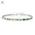 thumbnail image 1 of OUSITAID Choker Necklace Cubic Zirconia Sparkling Popular Rectangular Rhinestones Necklace, 1 of 4