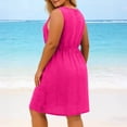 thumbnail image 5 of Summer Dresses for Womens 2026 Plus Size Fashion Oversized V-neck Short Sleeved Printed Casual Dress, 5 of 7