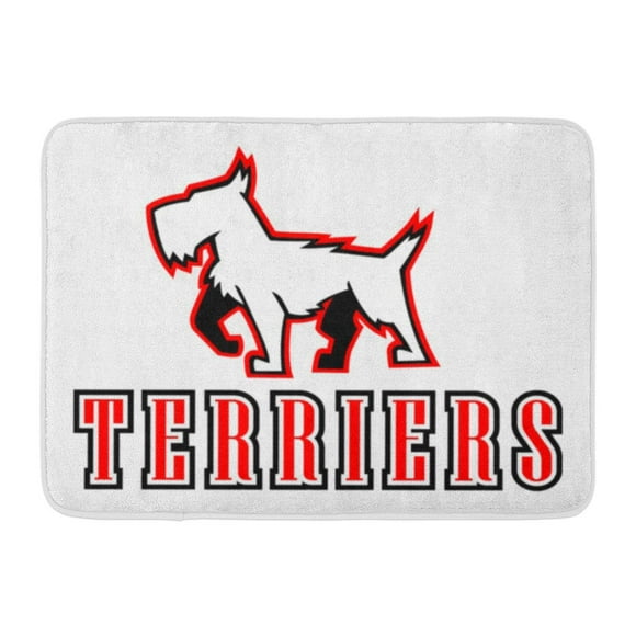 YUSDECOR Scotty Dog Terriers Athletics Branding Graphic Mascot School Team Rug Doormat Bath Mat 23.6x15.7 inch