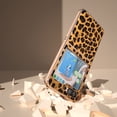 thumbnail image 2 of SaniMore for Samsung Galaxy Z Flip 5 (6.7" 2023) Case with Built-in Tempered Glass Protector,Leopard Pattern PU Leather Shockproof Plating Bumper Stylish for Girls, Gold, 2 of 6
