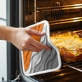 thumbnail image 3 of Orange Grey Ombre Pot Holders for Kitchen Heatproof Potholder, 5 Pack Modern Geometric Abstract Aesthetics Cream Hot Pads Multipurpose Oven Pads Cloth Potholders Trivet for Cooking Baking, 3 of 8