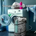 thumbnail image 4 of XGFHYJEH Laundry Basket Bag, Portable Laundry Basket, Dirty Clothes Hamper, Mesh Laundry Hamper Basket, Folding Dirty Clothes Sundries Storage Bag, 4 of 7