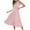 Pink, variant on Inleife Womens Dresses Women Leisure Vacation Travel Dress High Waisted Pleated Sleeveless Summer Dress