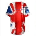 thumbnail image 4 of Hauts d'Été Grande Taille pour Femmes Chic Femmes T-Shirts à Col Rond Imprimés Manches Courtes T-Shirt Blouse Hauts Amples T-Shirt à Col en V Femmes en Liquidation, 4 of 5