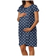 thumbnail image 3 of Sentmoon Robe de Séance de Maternité à Manches Courtes, Col Rond, Robes Tropicales pour Femmes 2026, Coupe Régulière, Extensible, Bohème, Robe Maxi d'Été pour le Travail et la Fin de Semaine, Gris, TTG, 3 of 7