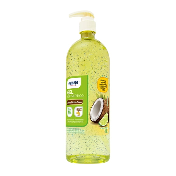 Gel antiséptico Equate aroma coco limón, 1000ml