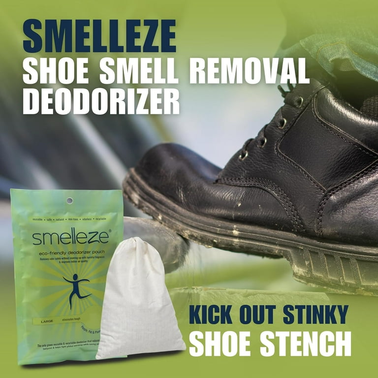 SMELLEZE Reusable Shoe Smell Removal Deodorizer Pouches: Kills