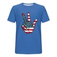 thumbnail image 4 of UVEASISHA American Flag Tee Shirt Men Funny 4th of July Shirts Memorial Day Novelty Printed T-Shirts Big and Tall Cool Streetwear Tshirt Blue XXL, 4 of 5