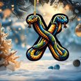 thumbnail image 1 of Colgante de Árbol de Navidad Acrílico 2D | Adorno Decorativo con Iniciales de 26 Letras | Regalo Colgante de Doble Cara para Decoración de Fiestas Familiares y Decoración de Coches, 1 of 5