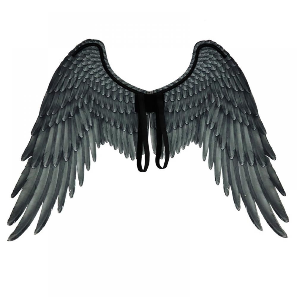 Christmas Black Feather Angel Wings Fancy Costume Accessory Child Adult Unisex 