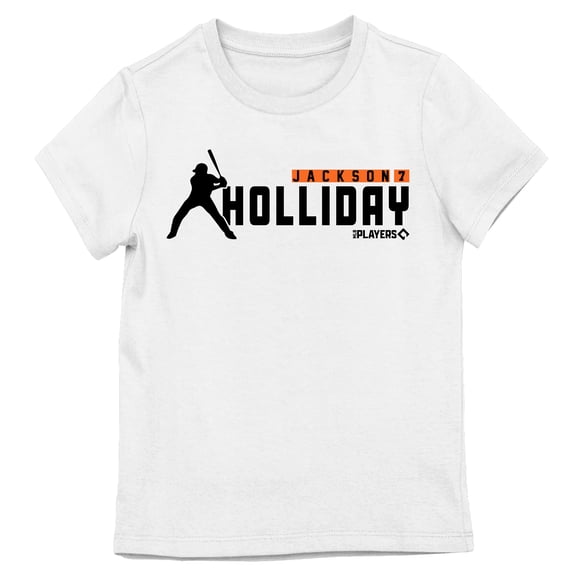 Bioworld MLBPA Jackson Holliday Youth Girls Graphic Tee | 100% Cotton Short Sleeve Crew Neck | Officially Licensed Player T-Shirt-XS